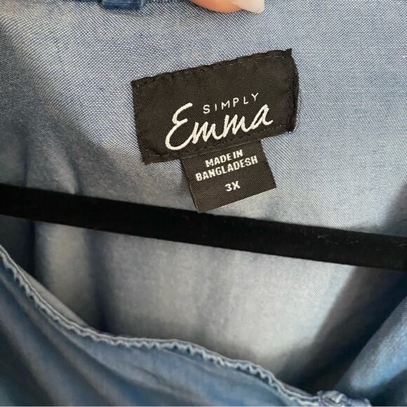 Simply Emma lightweight tensel denim jacket with hood - Picture 3 of 5